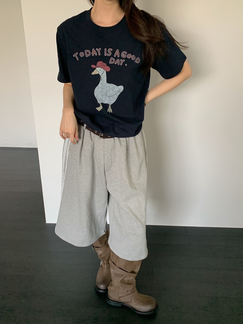 CAMEL-P韓國直郵實拍女士新款時尚T恤鴨Came_l 家T恤