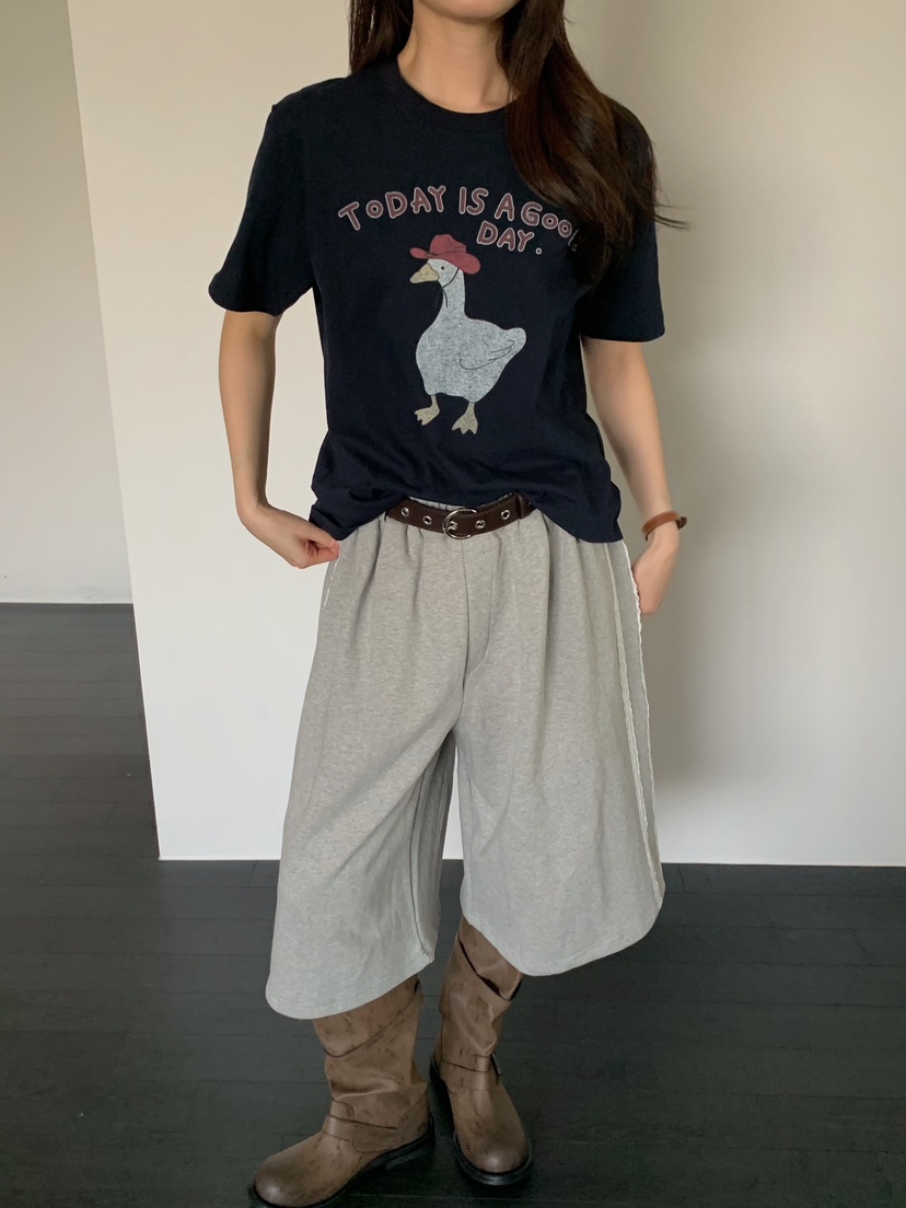 CAMEL-P韓國直郵實拍女士新款時尚T恤鴨Came_l 家T恤