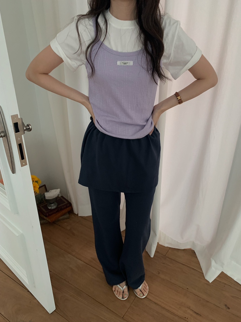 CAMEL-P韓國代購女裝新款休閑吊帶背心多層羅紋Came_l 家吊帶/背心