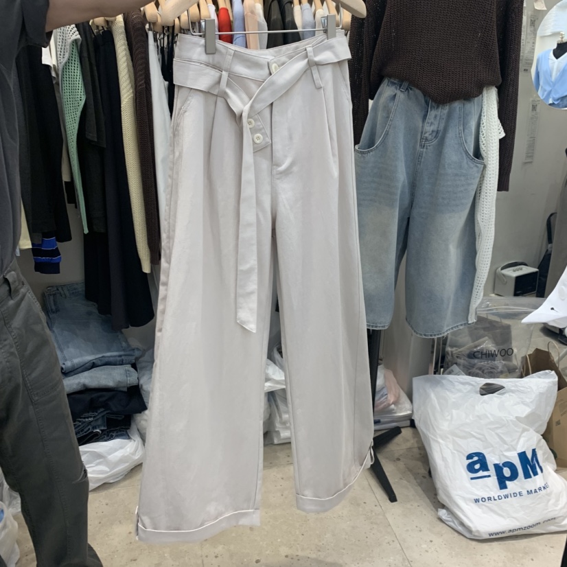 ORRD韓國東大門代購女士新款熱賣時尚26春夏休閑褲含腰帶ORRD休閑褲圖色2