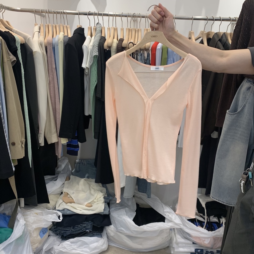 ORRD韓國直郵女裝新品職業休閑真品人氣時尚熱賣26春夏長袖T恤ORRD長袖T恤圖色2