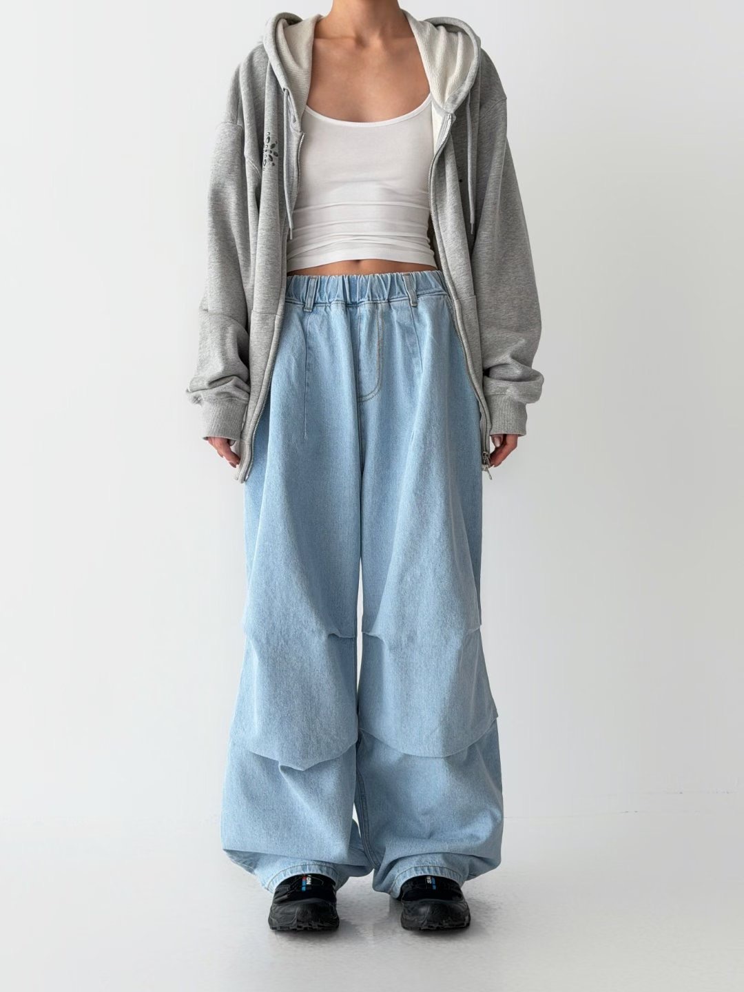 BLOCK韓國直郵實拍女裝新款人氣休閑熱賣推薦時尚職業牛仔褲BLOCK牛仔褲圖色1