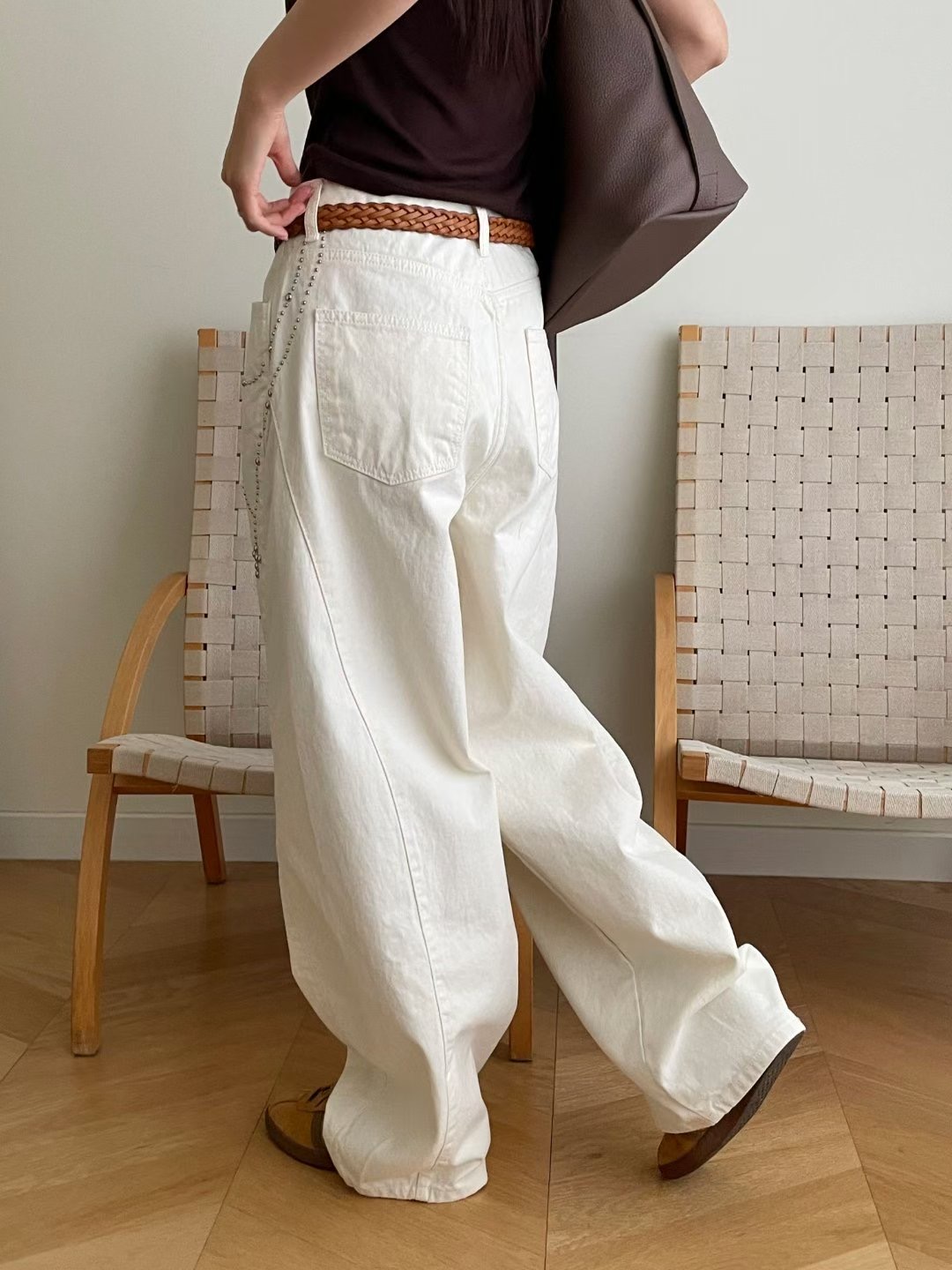 BLOCK韓國東大門直郵女士新款推薦職業人氣牛仔褲不含腰帶BLOCK牛仔褲