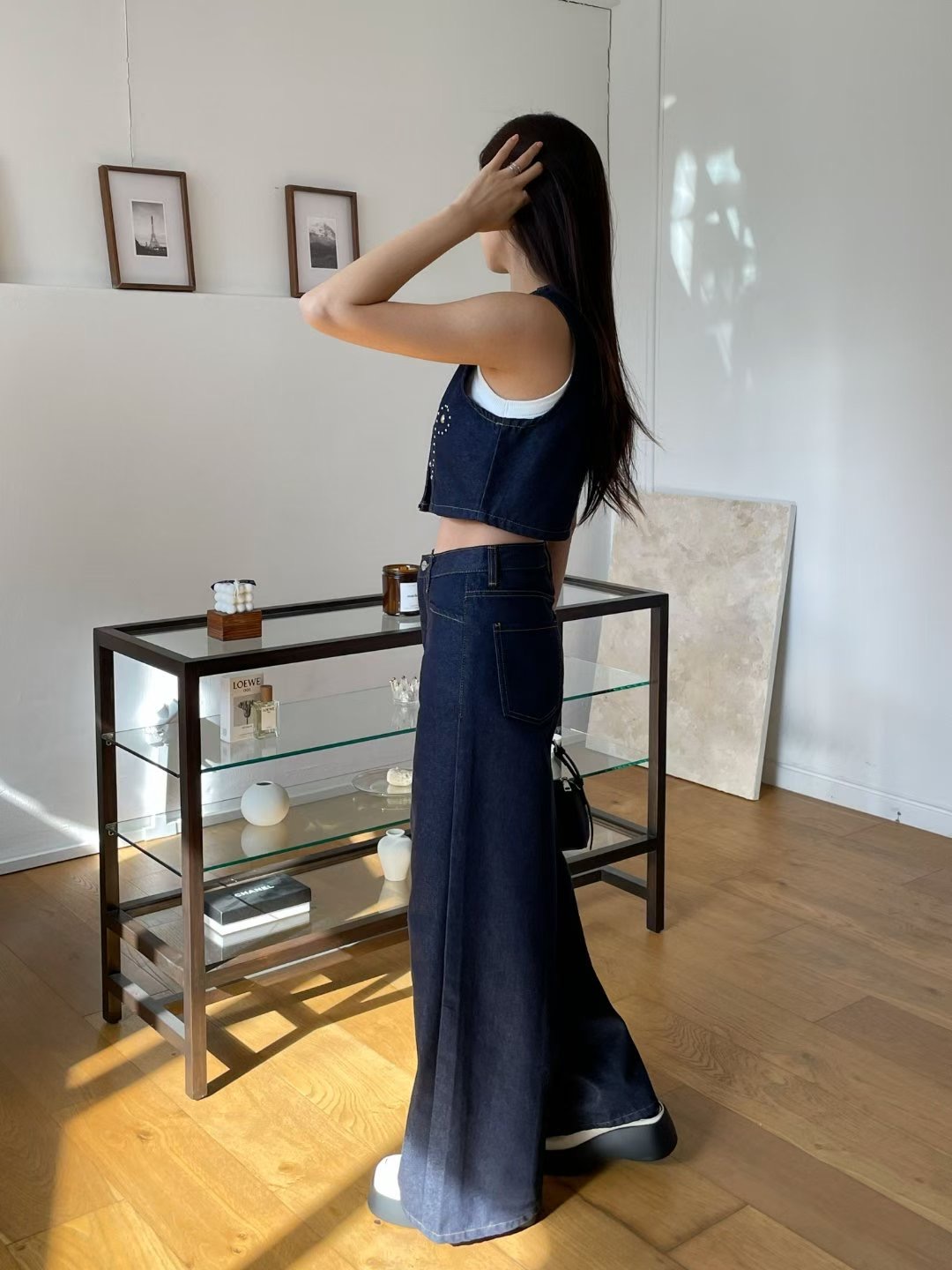 BLOCK韓國直郵女士新品人氣職業推薦熱賣休閑時尚26春夏牛仔褲BLOCK牛仔褲