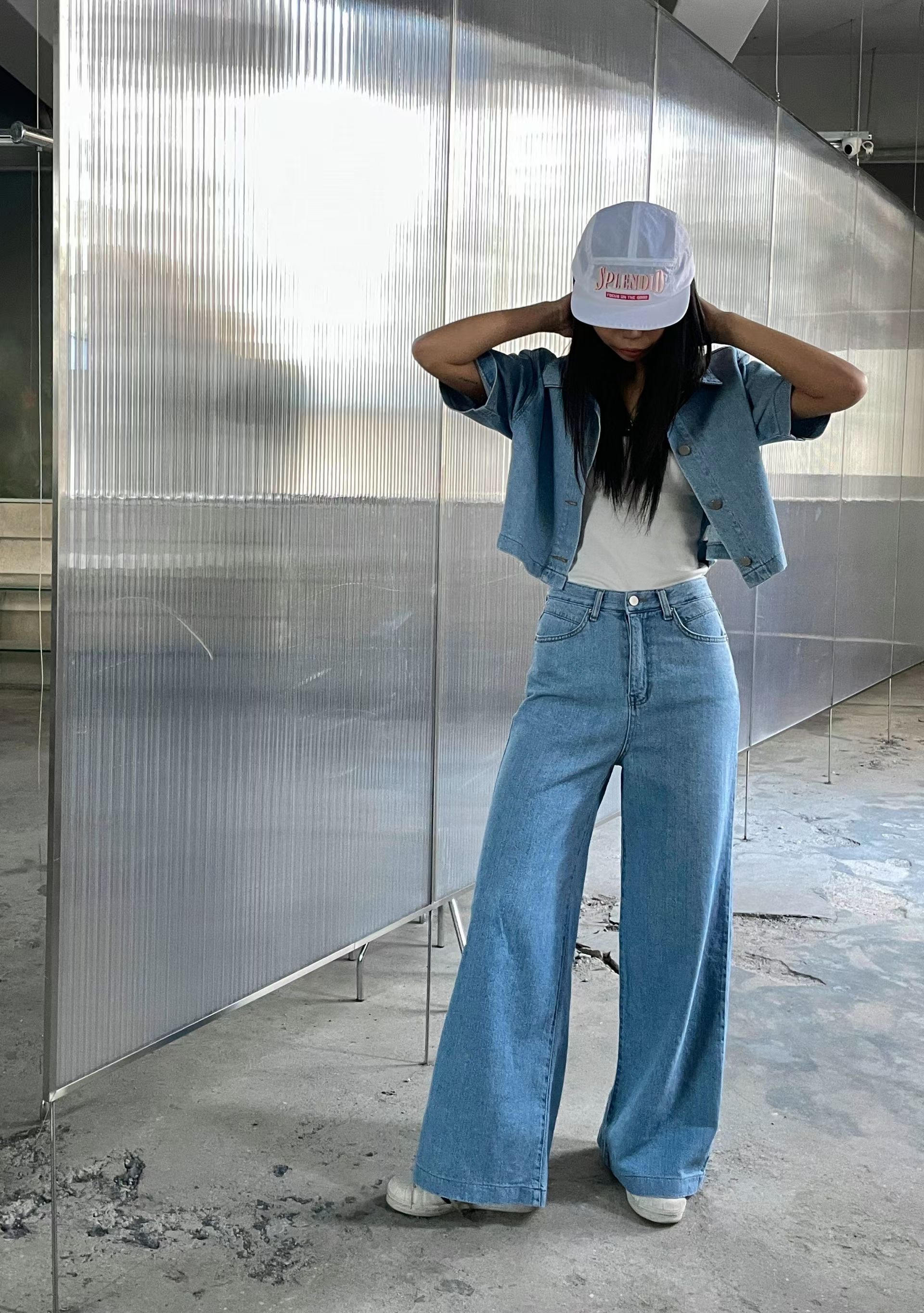 BLOCK韓國代購女裝新款時尚26春夏職業休閑熱賣人氣牛仔褲BLOCK牛仔褲圖色2