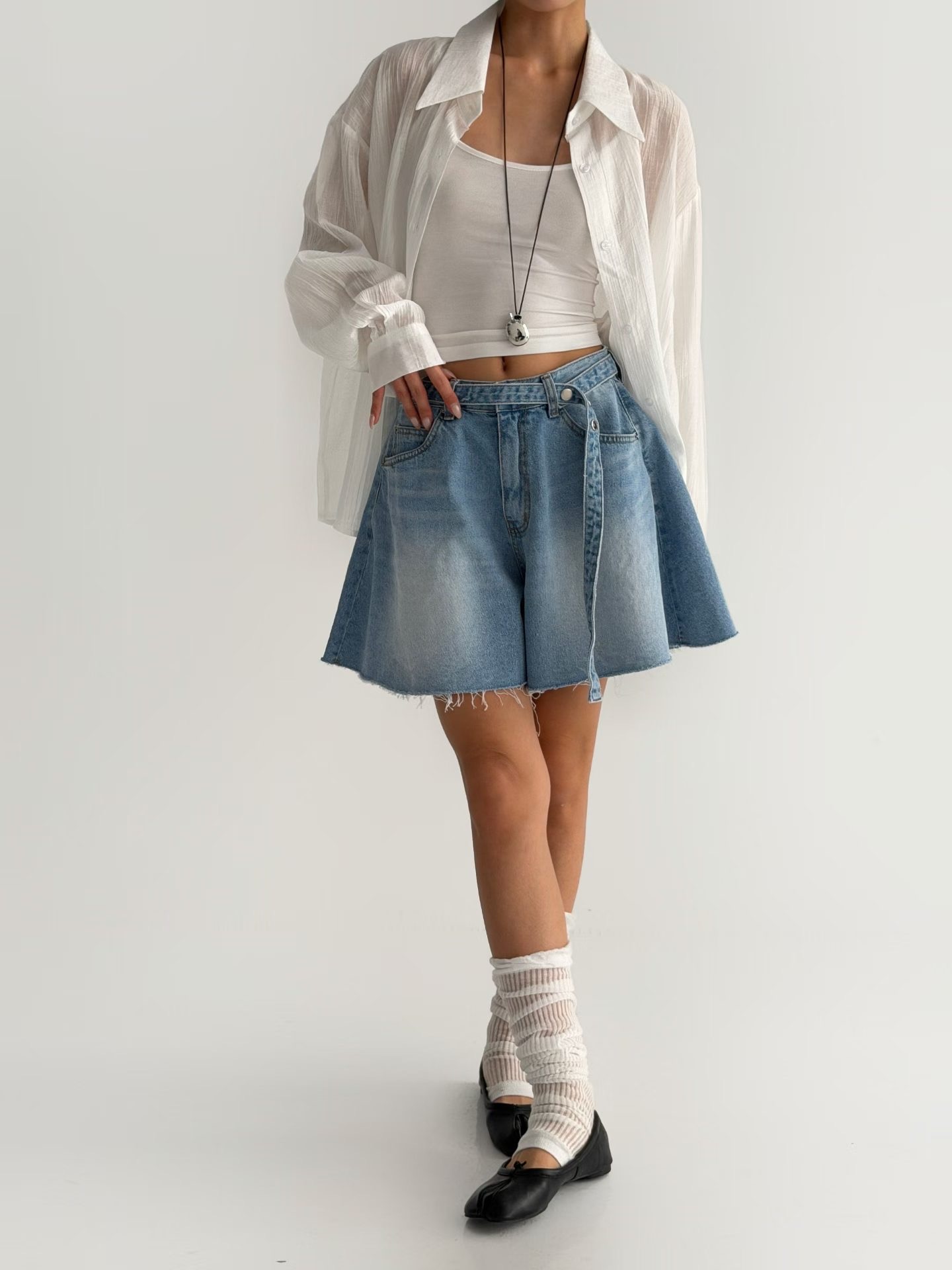 BLOCK韓國直郵實拍女裝新款職業26春夏熱賣時尚人氣休閑短裙BLOCK短裙