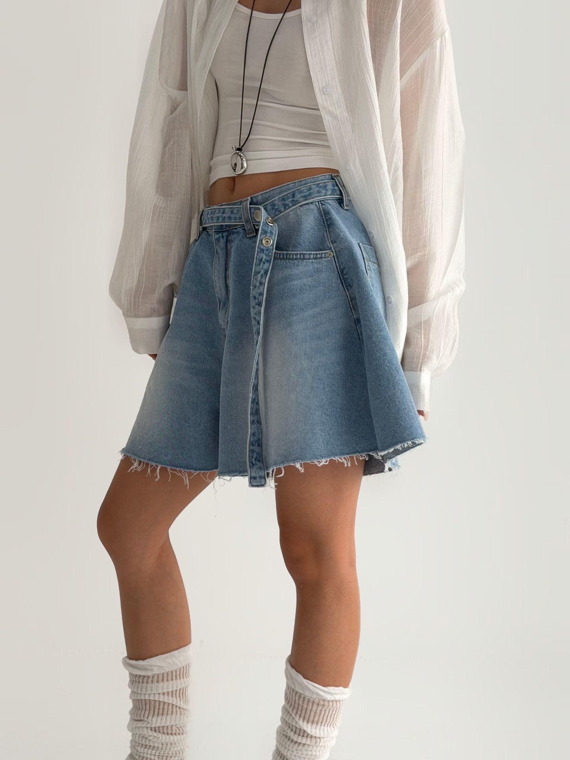 BLOCK韓國直郵實拍女裝新款職業26春夏熱賣時尚人氣休閑短裙BLOCK短裙