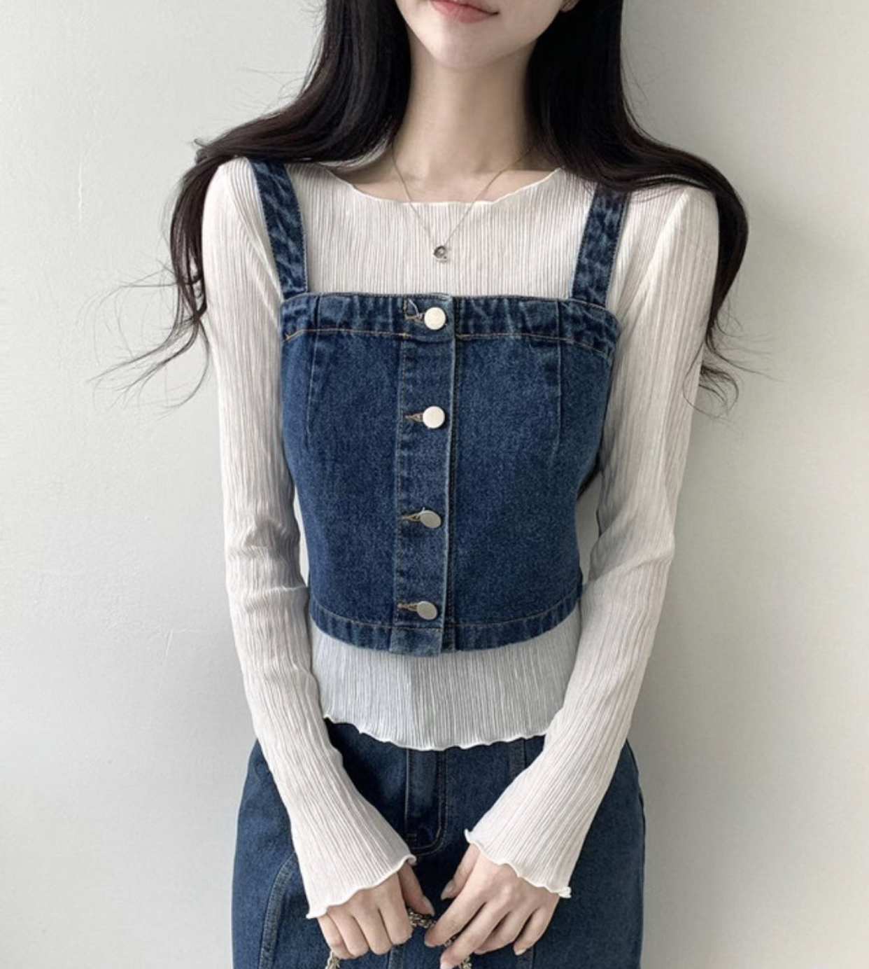 BLOCK韓國東大門代購女士新款時尚職業休閑吊帶背心不含內搭BLOCK吊帶/背心