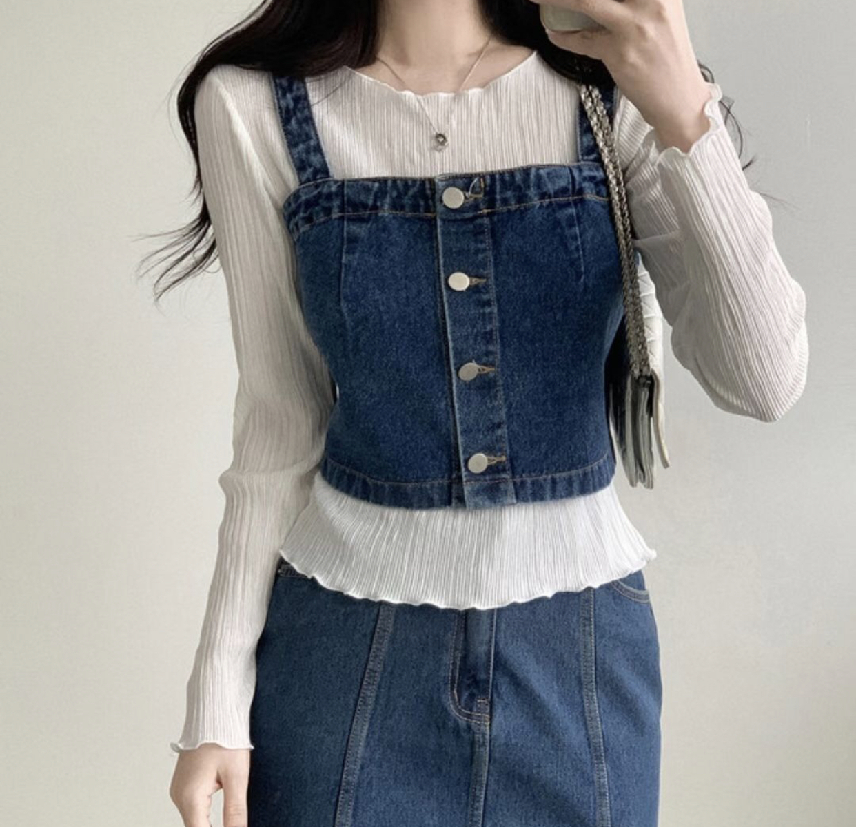 BLOCK韓國東大門代購女士新款時尚職業休閑吊帶背心不含內搭BLOCK吊帶/背心圖色1