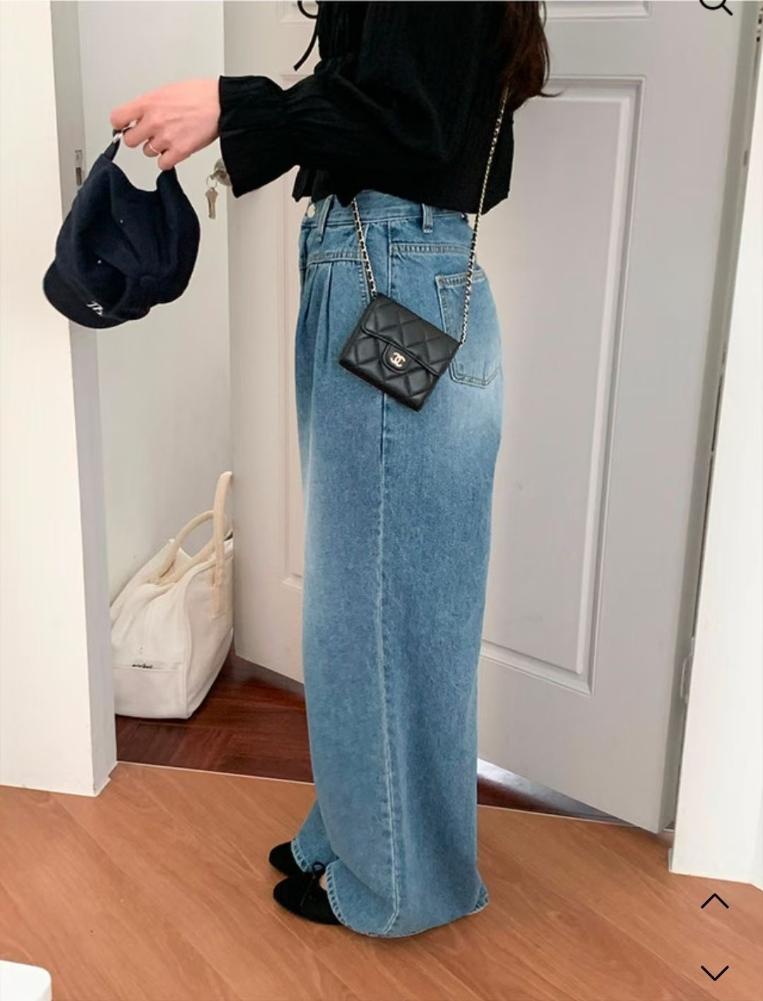 BLOCK韓國代購女士新品職業時尚26春夏推薦人氣休閑牛仔褲BLOCK牛仔褲