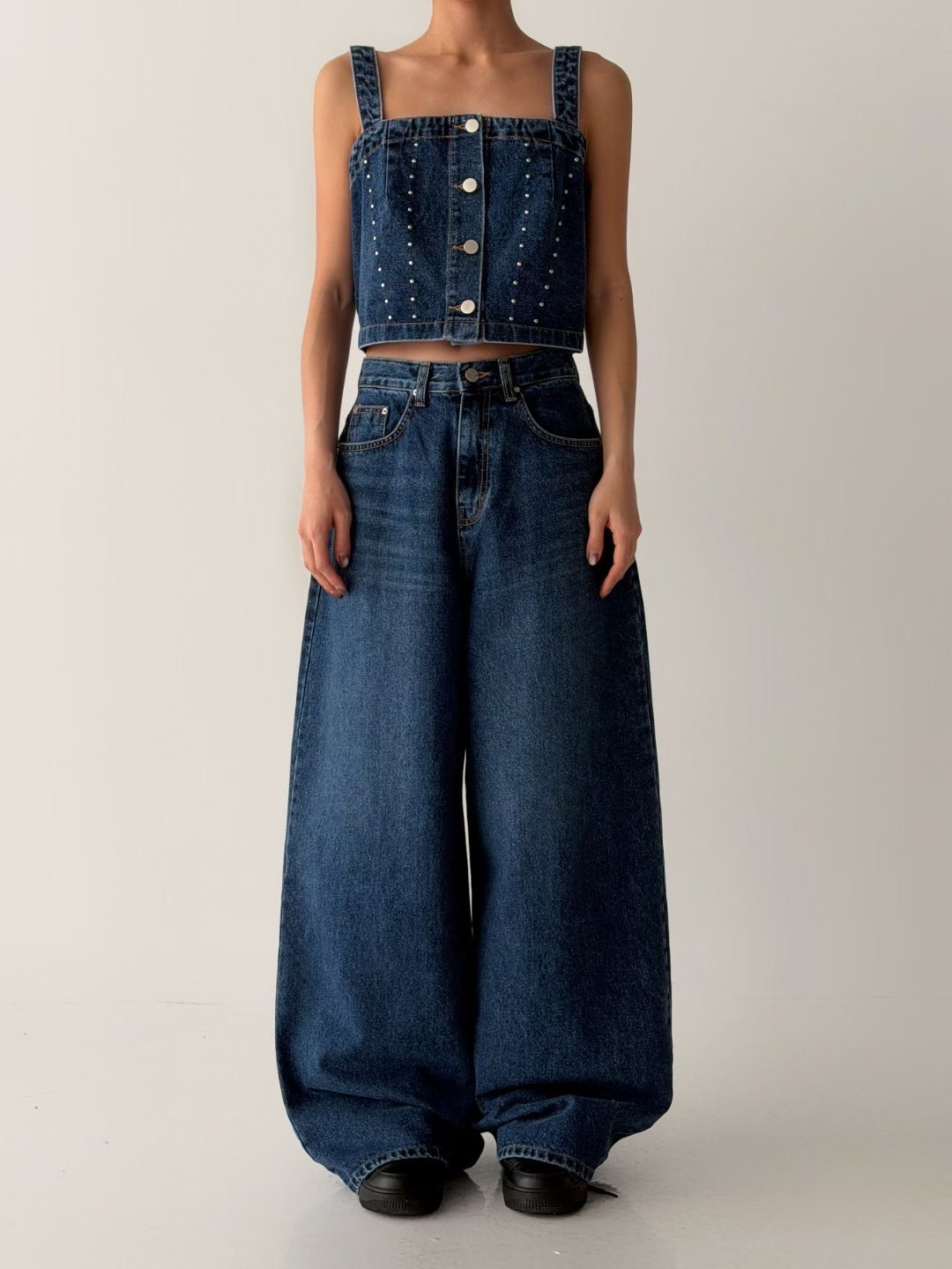 BLOCK韓國直郵女士新款26春夏時尚人氣推薦職業熱賣牛仔褲BLOCK牛仔褲