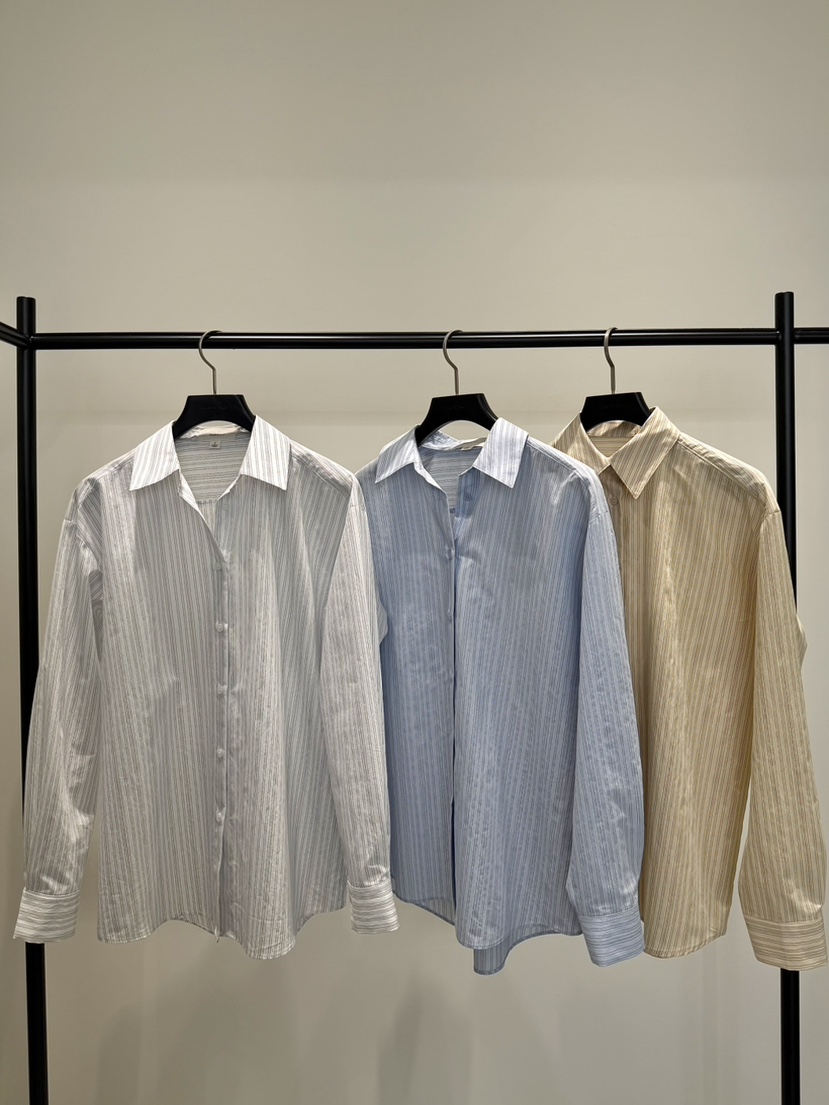 GALERIE NUIT韓國東大門直郵女士新品26春夏襯衫蕾絲衫條紋GALERIE NUIT襯衫/蕾絲衫