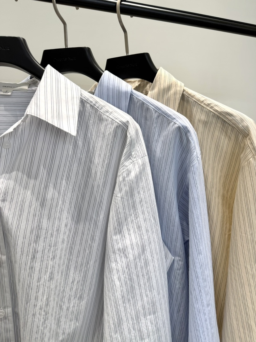 GALERIE NUIT韓國東大門直郵女士新品26春夏襯衫蕾絲衫條紋GALERIE NUIT襯衫/蕾絲衫