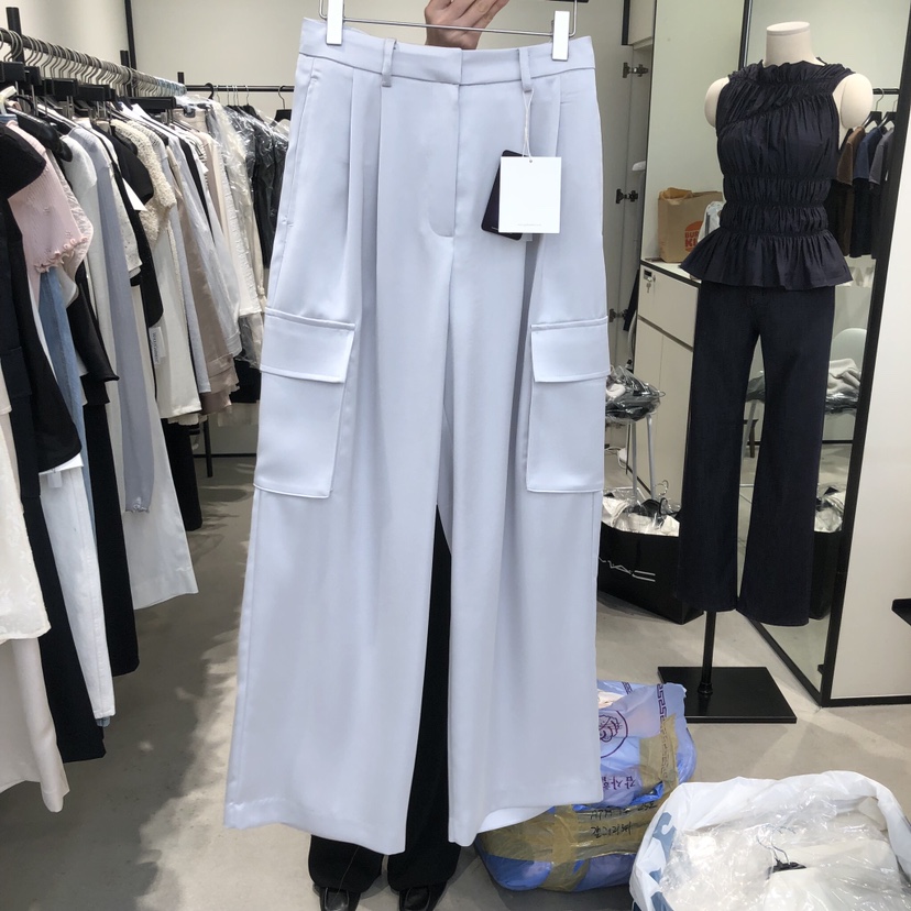 GALERIE NUIT韓國東大門直郵女裝新款推薦休閑褲工裝褲緞面GALERIE NUIT休閑褲圖色2