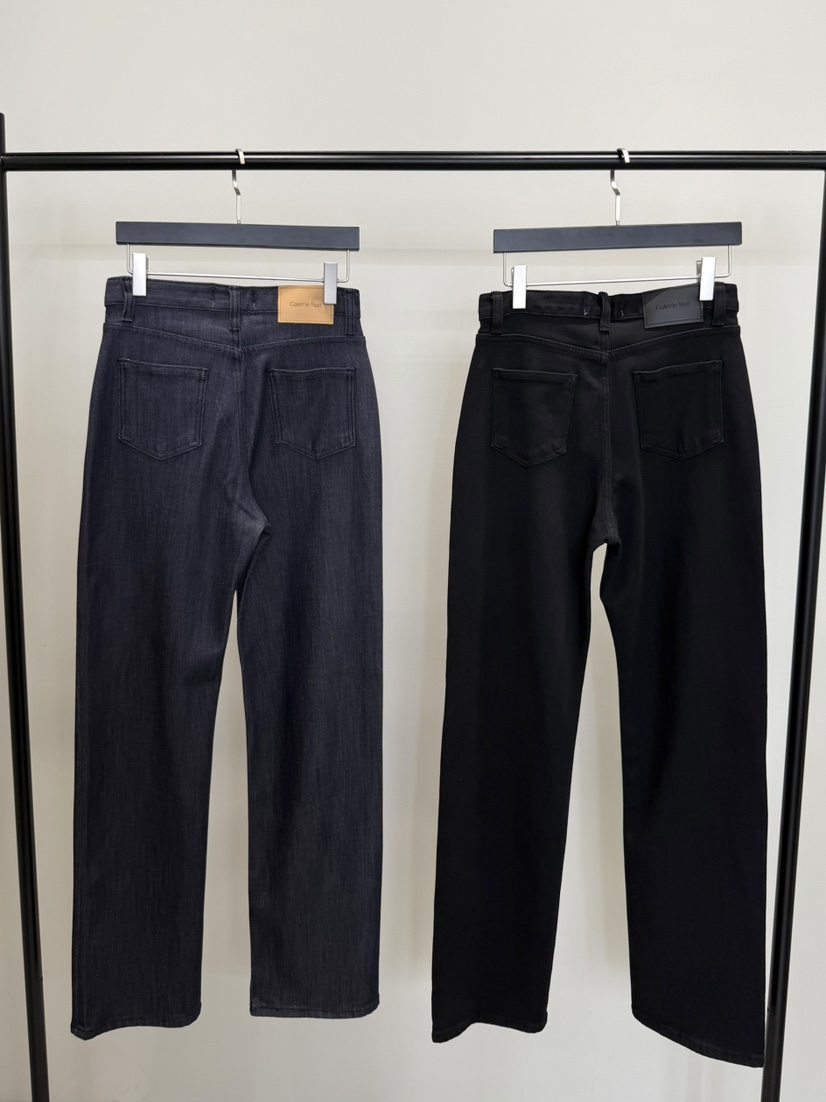 GALERIE NUIT韓國代購女裝新品職業休閑26春夏牛仔褲天絲GALERIE NUIT牛仔褲