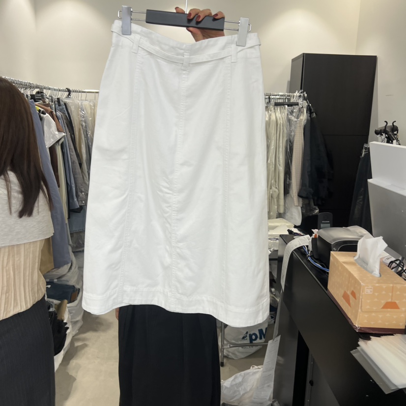 THE SECOND GROW韓國直郵女士新款休閑熱賣職業長裙系帶THE SECOND GROW長裙