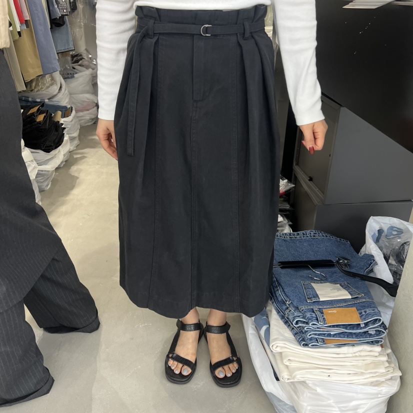 THE SECOND GROW韓國直郵女士新款休閑熱賣職業長裙系帶THE SECOND GROW長裙圖色1