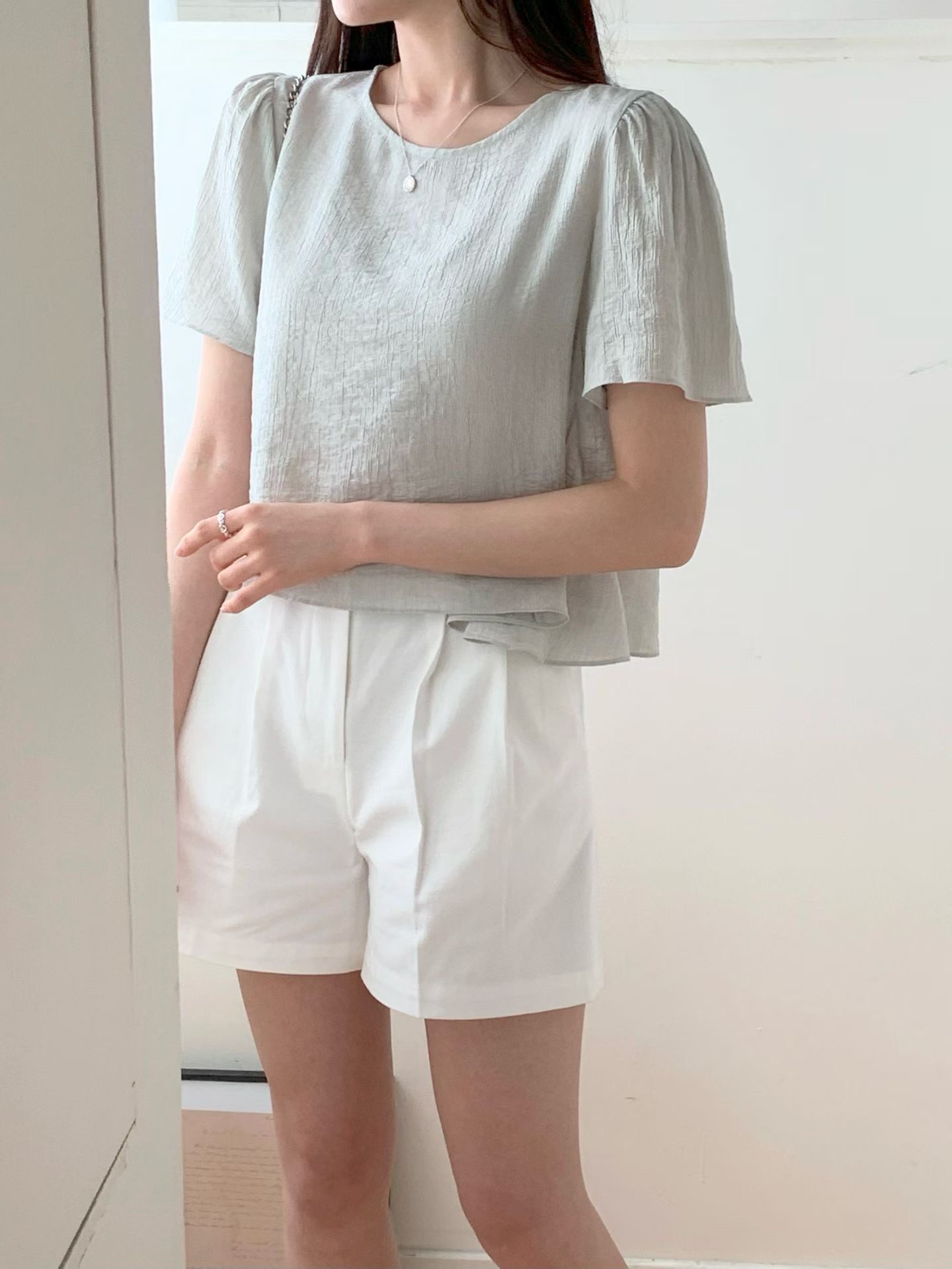 AND韓國代購女士新款人氣熱賣時尚26春夏職業休閑襯衫蕾絲衫AND襯衫/蕾絲衫