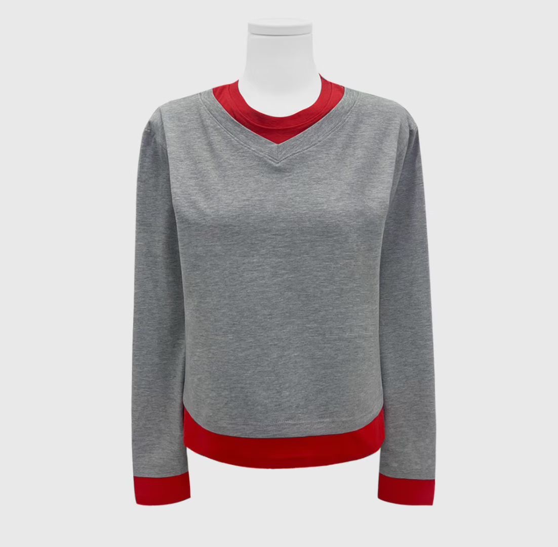 SEPTEMBER ISSUE-셉템버이슈-T韓國代購女裝新品26春夏長袖T恤假兩件SEPTEMBER ISSUE長袖T恤圖色1