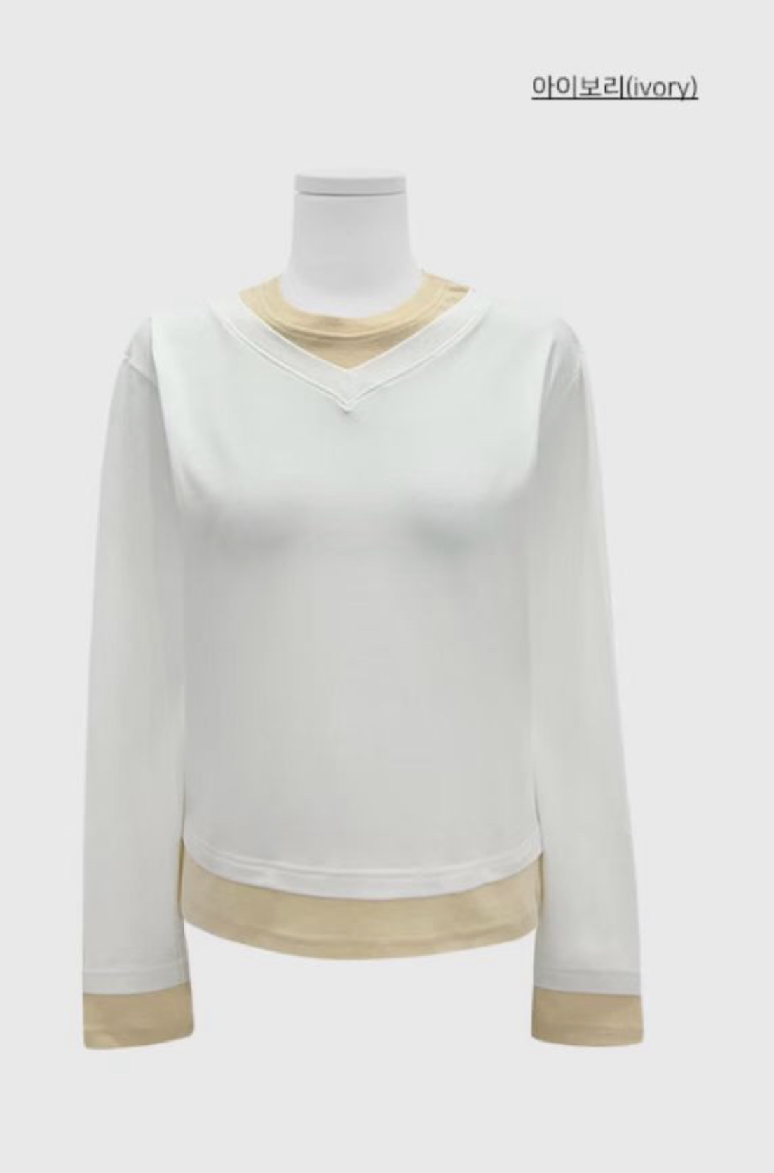 SEPTEMBER ISSUE-셉템버이슈-T韓國代購女裝新品26春夏長袖T恤假兩件SEPTEMBER ISSUE長袖T恤圖色2