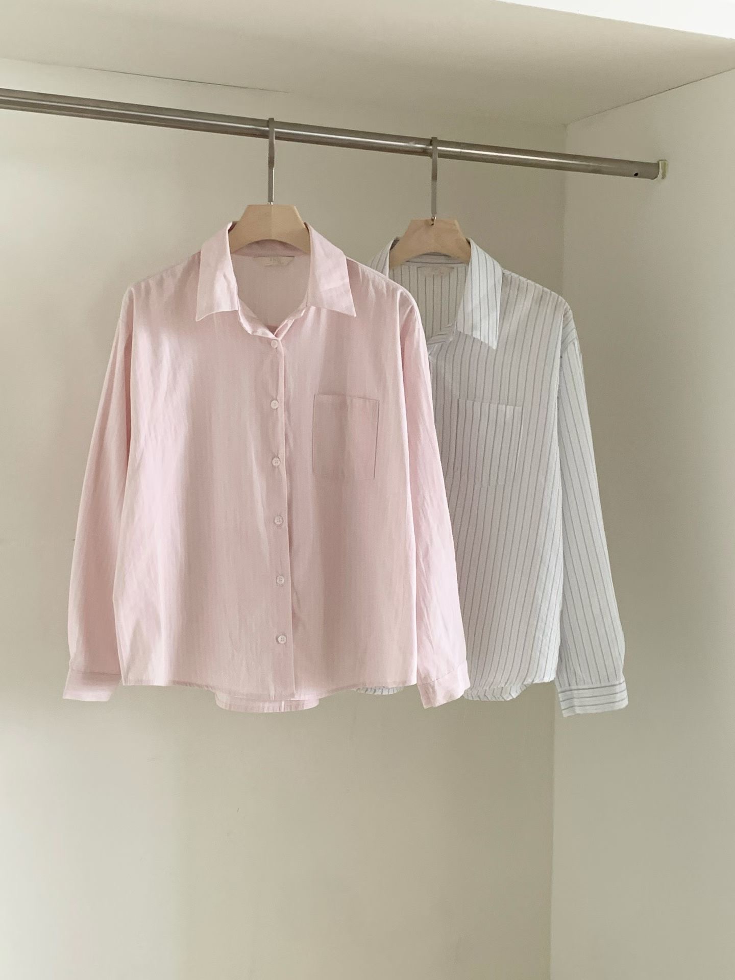 AND韓國代購女裝新品人氣熱賣推薦休閑時尚襯衫蕾絲衫條紋AND襯衫/蕾絲衫