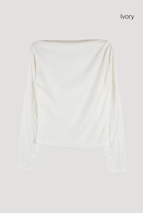 AND韓國東大門代購女裝新品熱賣推薦時尚休閑長袖T恤褶皺AND長袖T恤圖色1