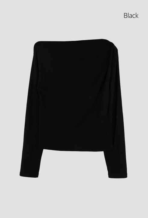 AND韓國東大門代購女裝新品熱賣推薦時尚休閑長袖T恤褶皺AND長袖T恤圖色2