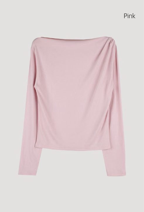 AND韓國東大門代購女裝新品熱賣推薦時尚休閑長袖T恤褶皺AND長袖T恤圖色4