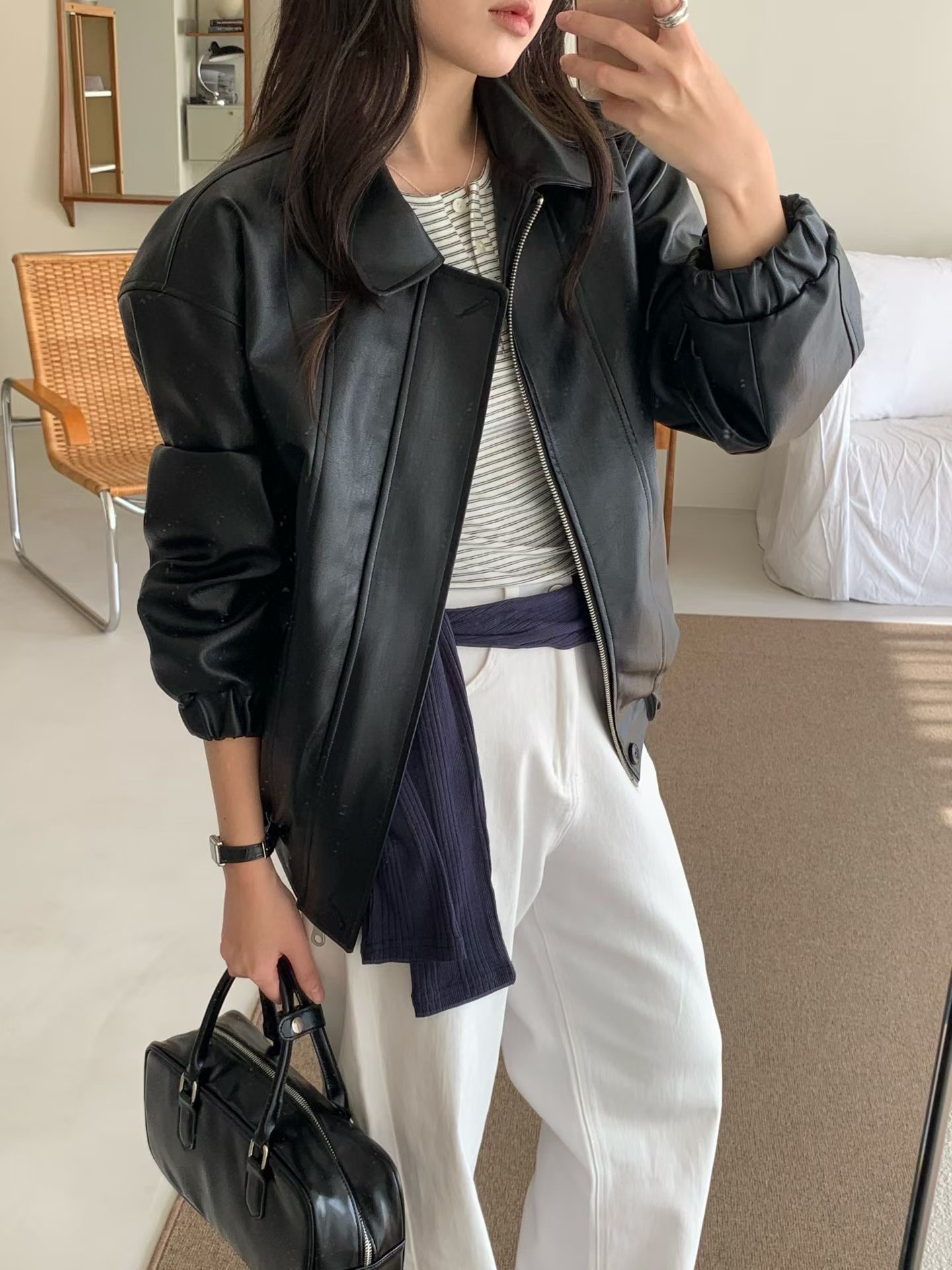 AND韓國直郵女裝新款休閑26春夏職業推薦熱賣人氣時尚夾克AND夾克圖色1