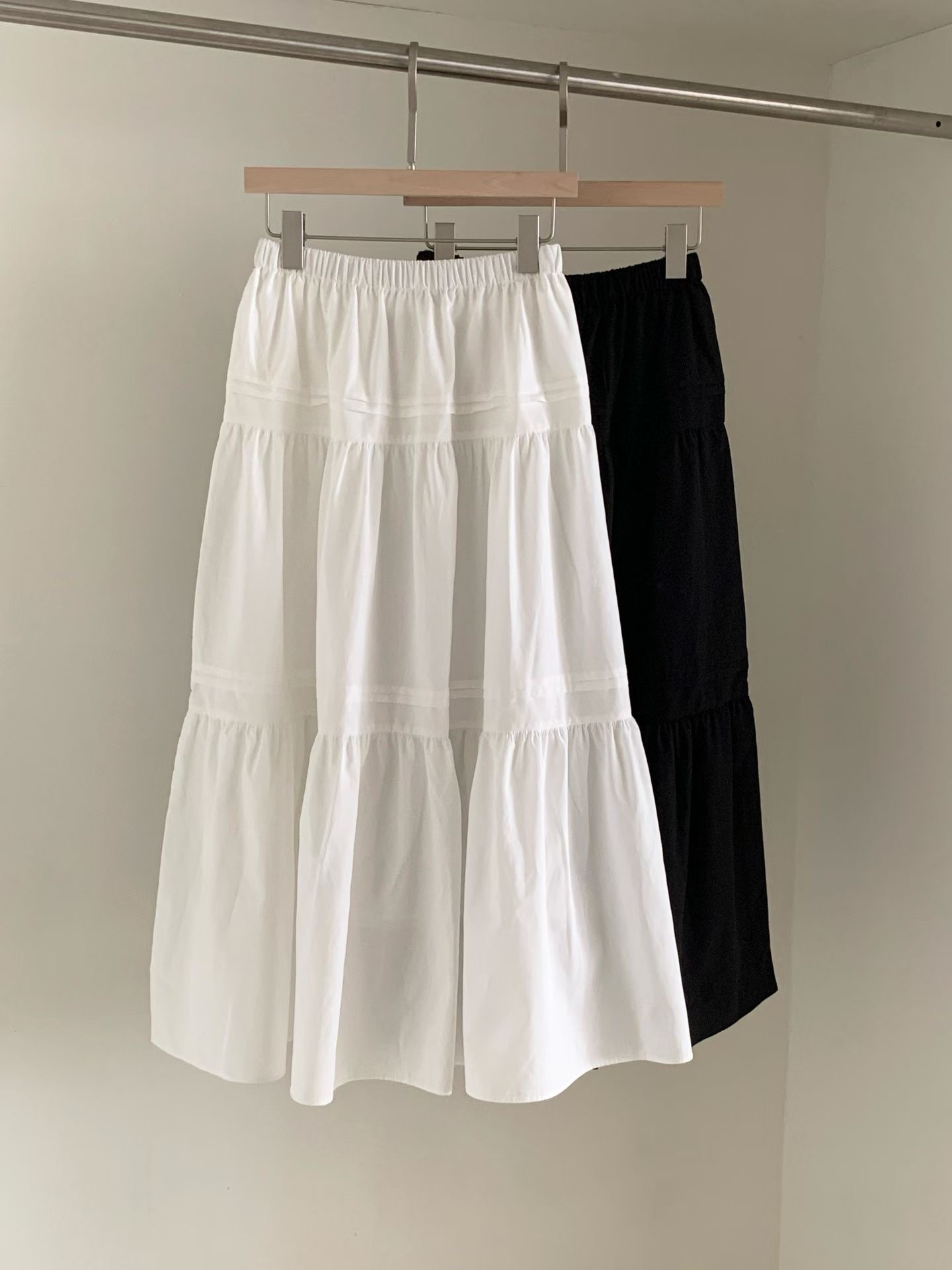 AND韓國東大門代購女裝新品26春夏職業時尚熱賣推薦長裙褶裥AND長裙圖色2左二色