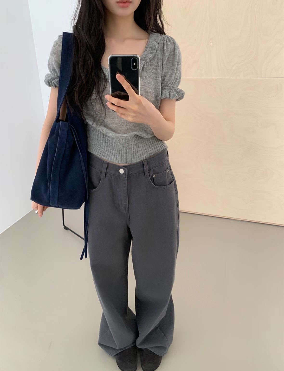 SEPTEMBER ISSUE-셉템버이슈-T韓國東大門直郵女士新品職業牛仔褲不含腰帶SEPTEMBER ISSUE牛仔褲