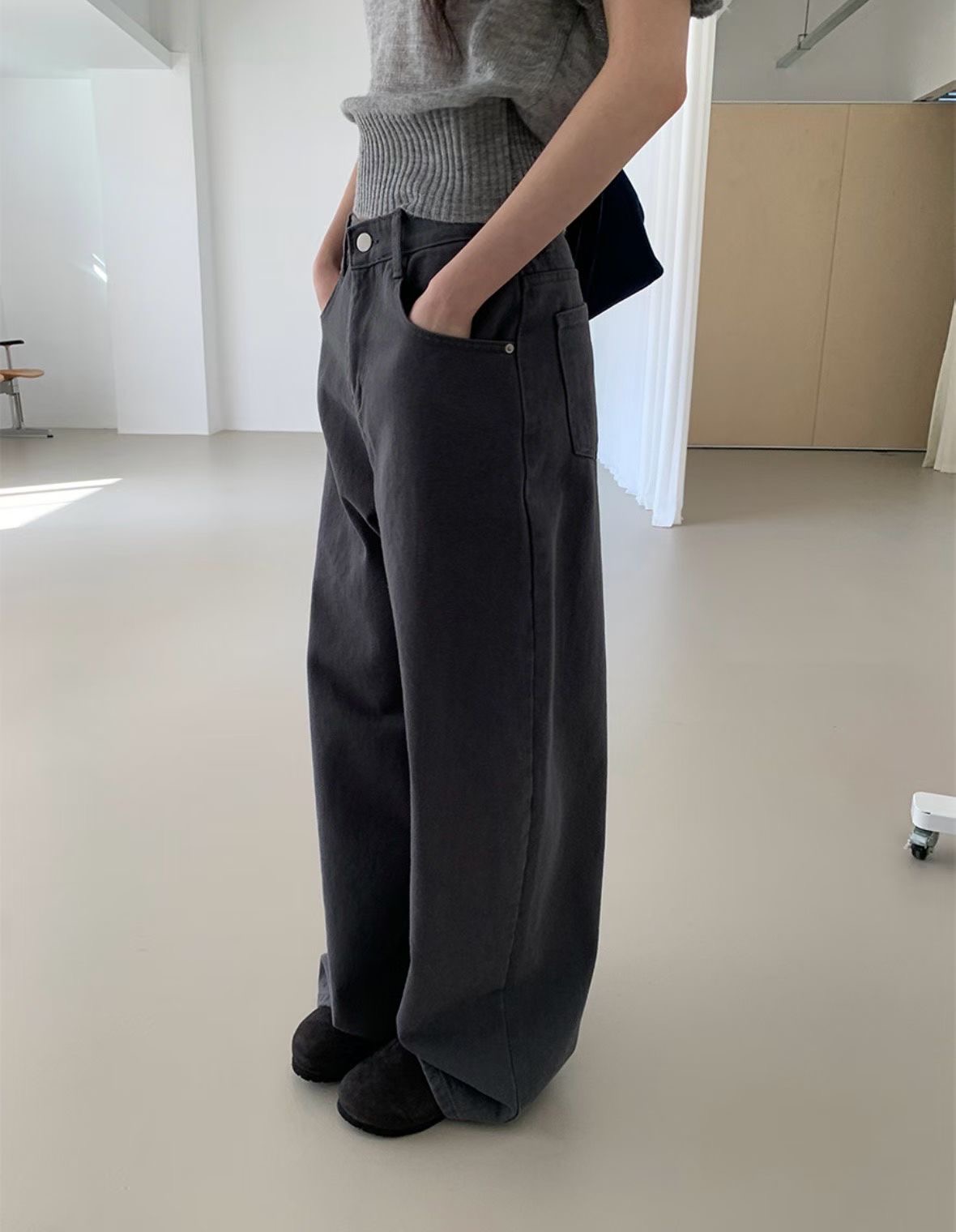 SEPTEMBER ISSUE-셉템버이슈-T韓國東大門直郵女士新品職業牛仔褲不含腰帶SEPTEMBER ISSUE牛仔褲