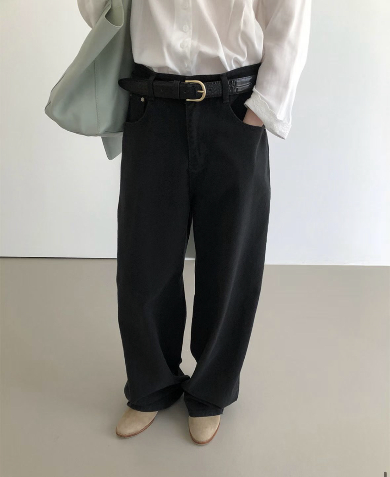 SEPTEMBER ISSUE-셉템버이슈-T韓國東大門直郵女士新品職業牛仔褲不含腰帶SEPTEMBER ISSUE牛仔褲圖色3