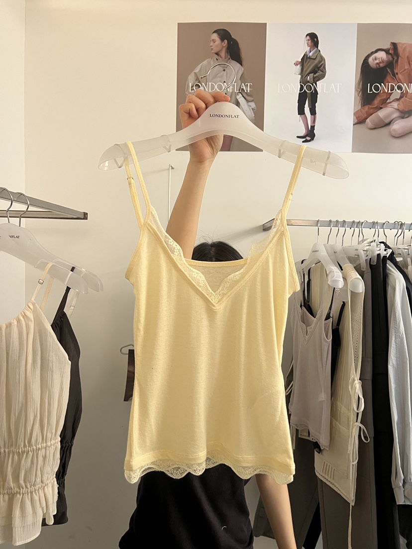 LONDON FLAT東大門實拍女裝新款時尚真品人氣吊帶背心蕾絲LONDON FLAT吊帶/背心圖色2