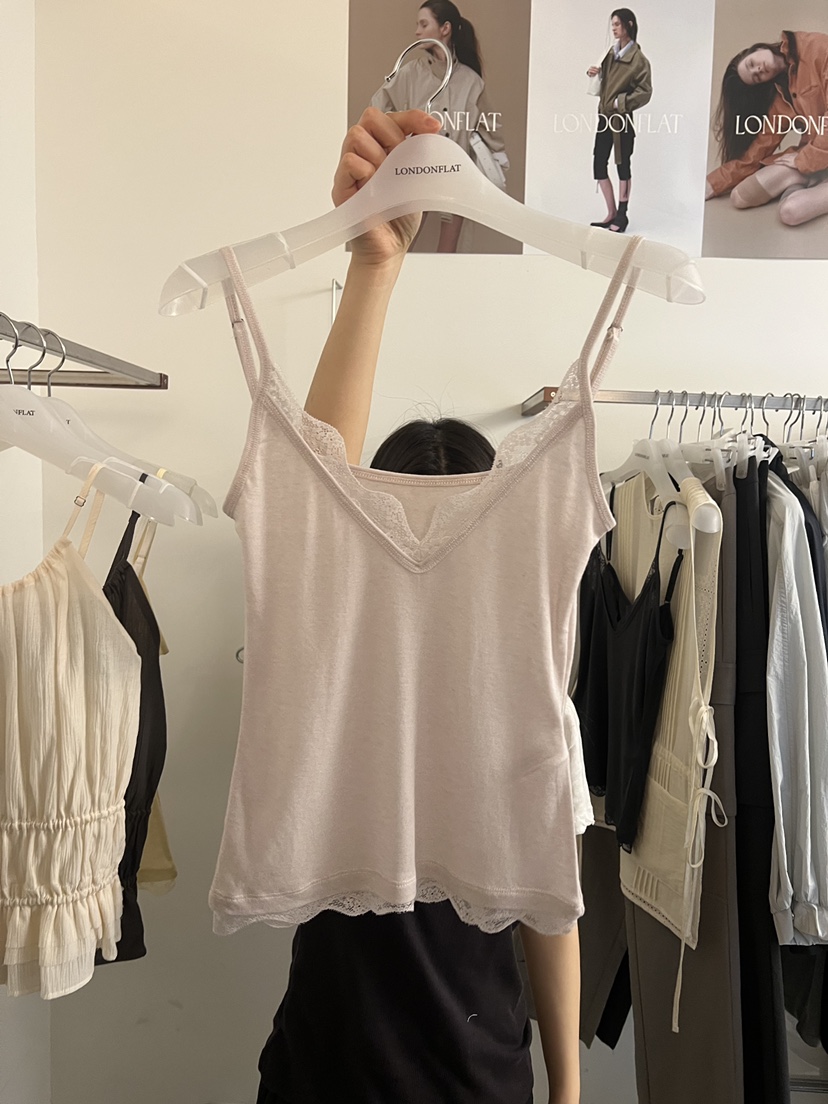 LONDON FLAT東大門實拍女裝新款時尚真品人氣吊帶背心蕾絲LONDON FLAT吊帶/背心圖色3