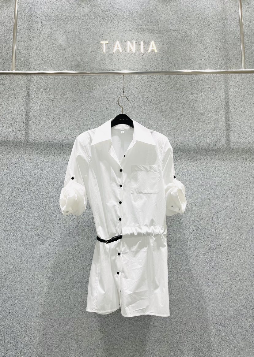 TANIA東大門直郵女裝新款人氣休閑熱賣襯衫蕾絲衫含腰帶套裝TANIA襯衫/蕾絲衫圖色1