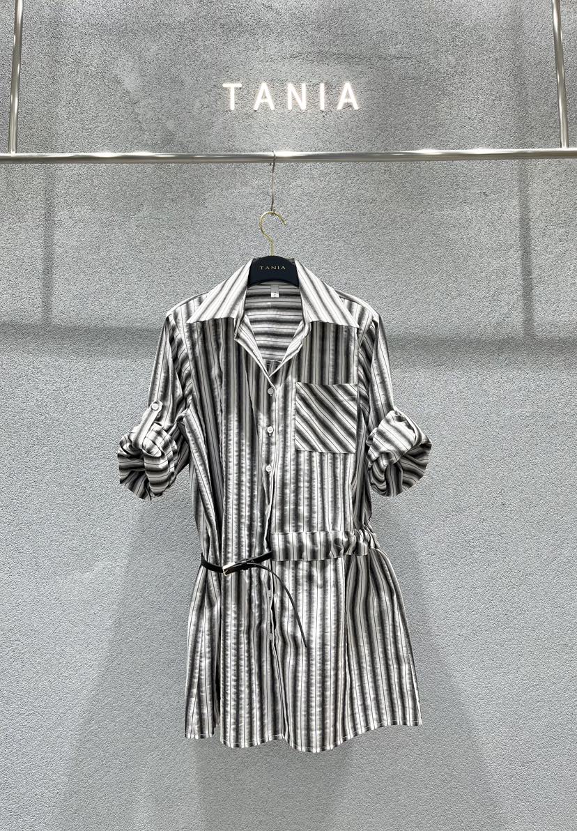 TANIA東大門直郵女裝新款人氣休閑熱賣襯衫蕾絲衫含腰帶套裝TANIA襯衫/蕾絲衫圖色3