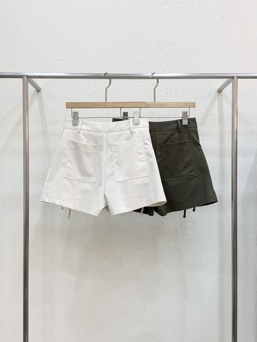 LIGHT AND SALT韓國直郵實拍女裝新款26春夏短褲亞麻緞LIGHT AND SALT短褲