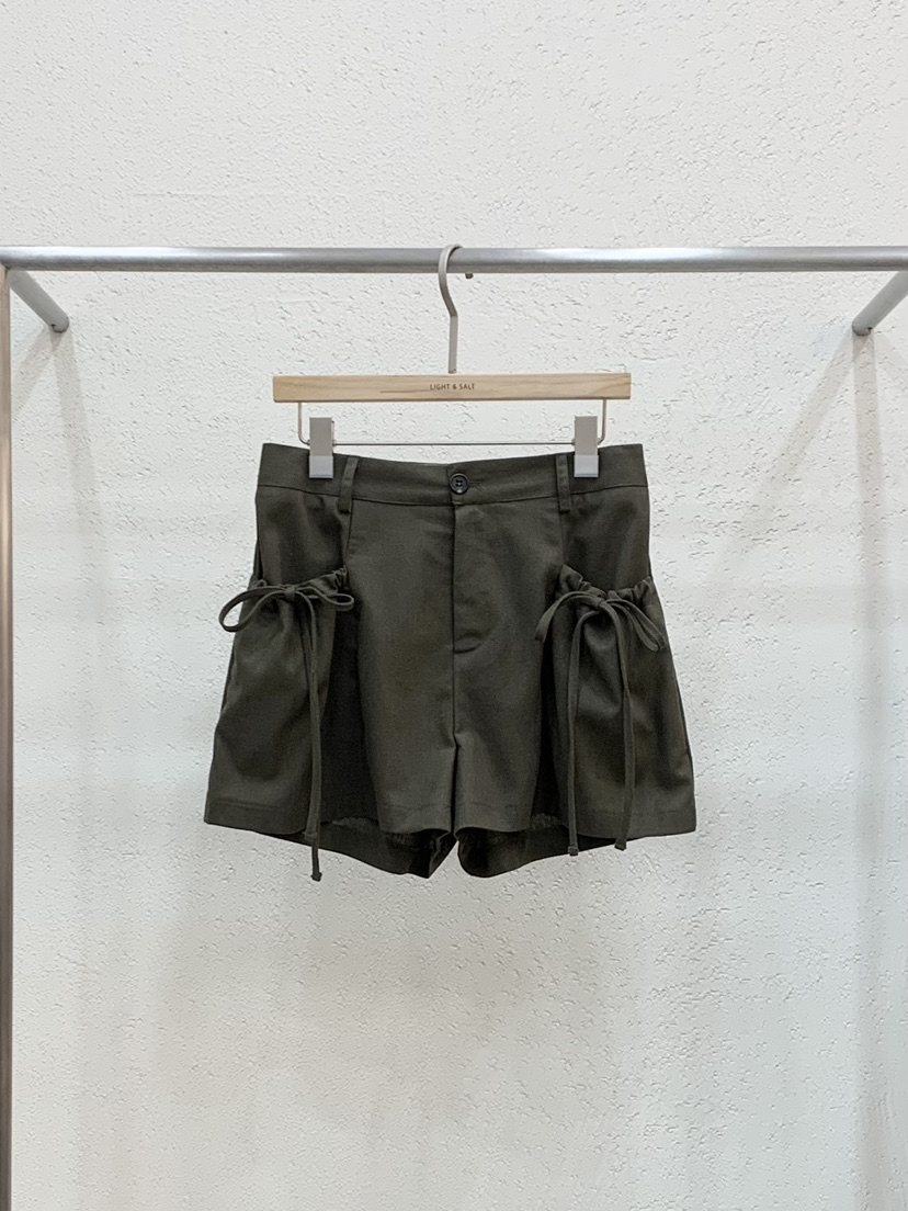 LIGHT AND SALT韓國直郵實拍女裝新款26春夏短褲亞麻緞LIGHT AND SALT短褲圖色2