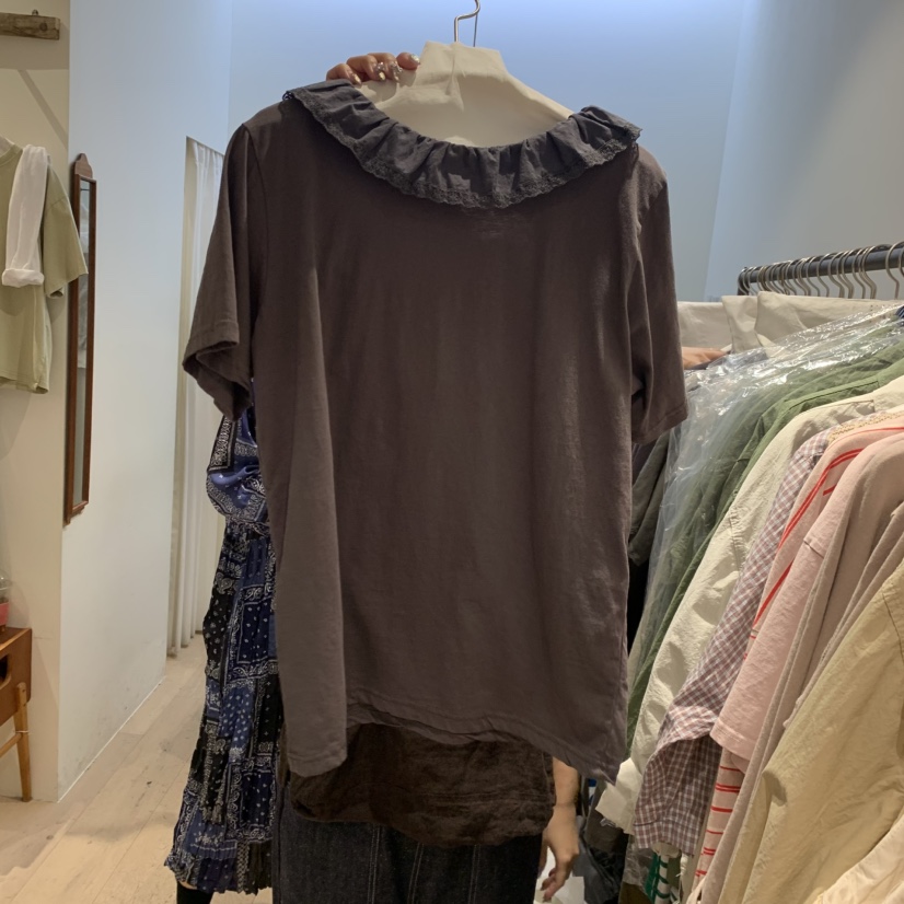 LE JARDINET韓國代購女裝新款休閑推薦人氣熱賣時尚T恤抓絨LE JARDINETT恤