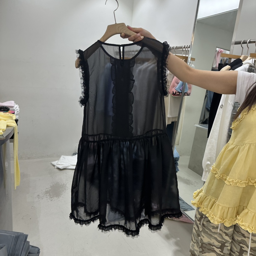 REPELLER韓國直郵女裝新款人氣休閑熱賣時尚職業連衣裙透明REPELLER連衣裙