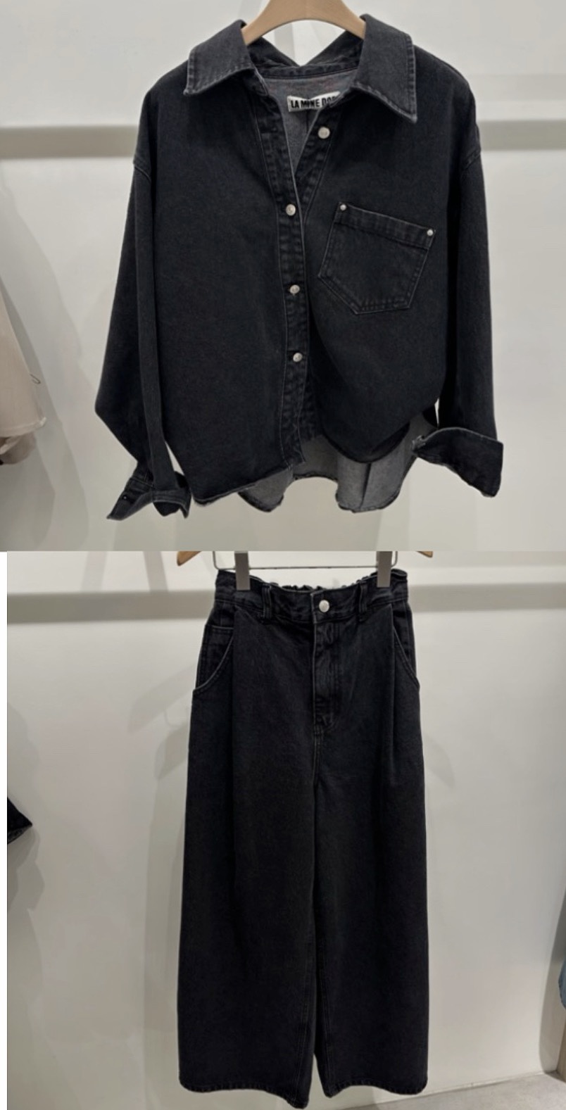 LAMINEDOR韓國直郵實拍女裝新款休閑推薦人氣套裝套裝褶皺LA MINE DOR套裝圖色2