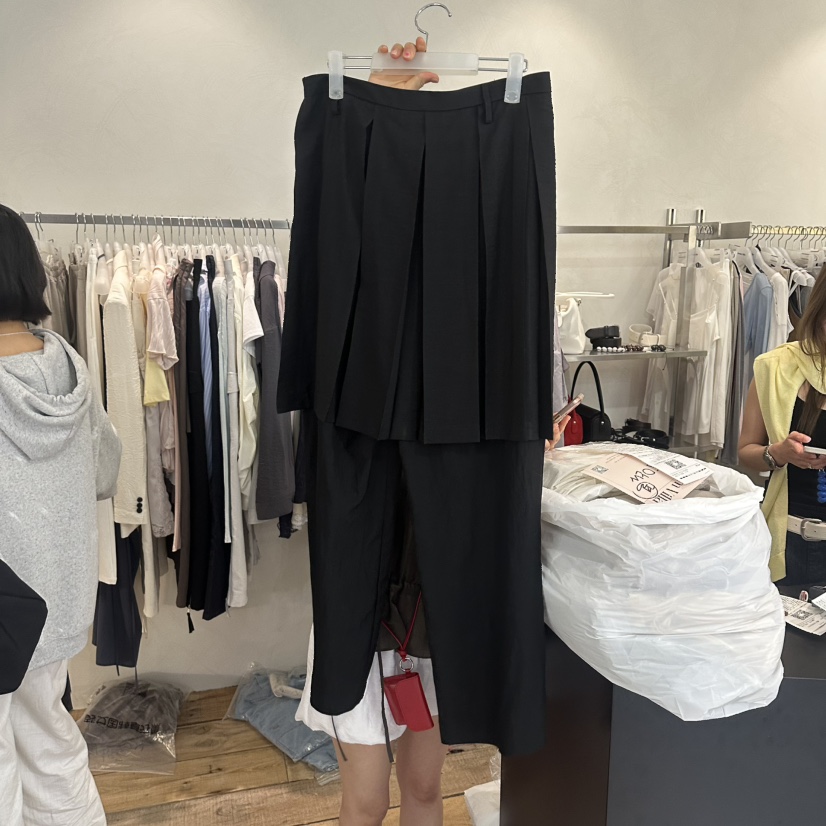 CREAM VILLA韓國東大門直郵女裝新款26春夏裙褲褶裥CREAMVILLA裙褲