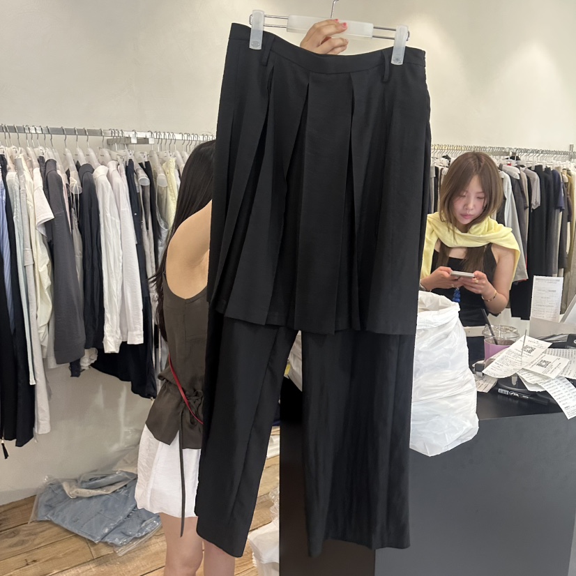 CREAM VILLA韓國東大門直郵女裝新款26春夏裙褲褶裥CREAMVILLA裙褲圖色3