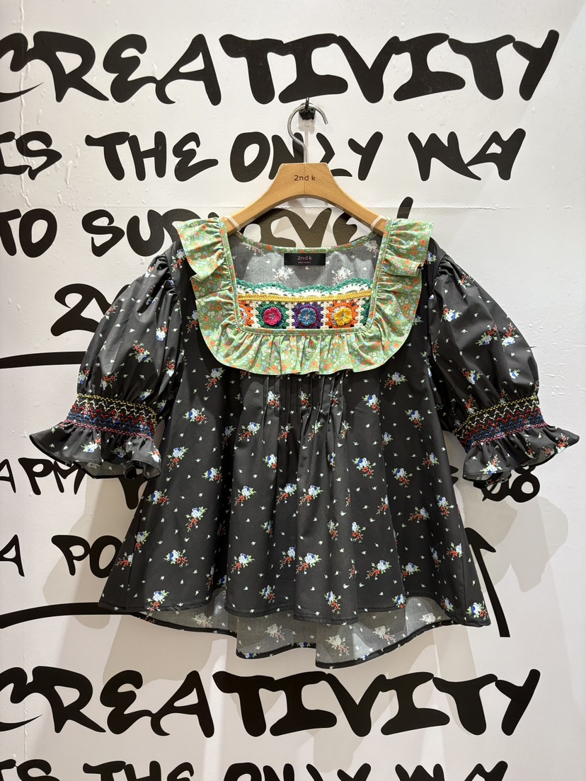 2ND K韓國東大門直郵女裝新品人氣職業襯衫蕾絲衫鉤針編織2ND K襯衫/蕾絲衫圖色3