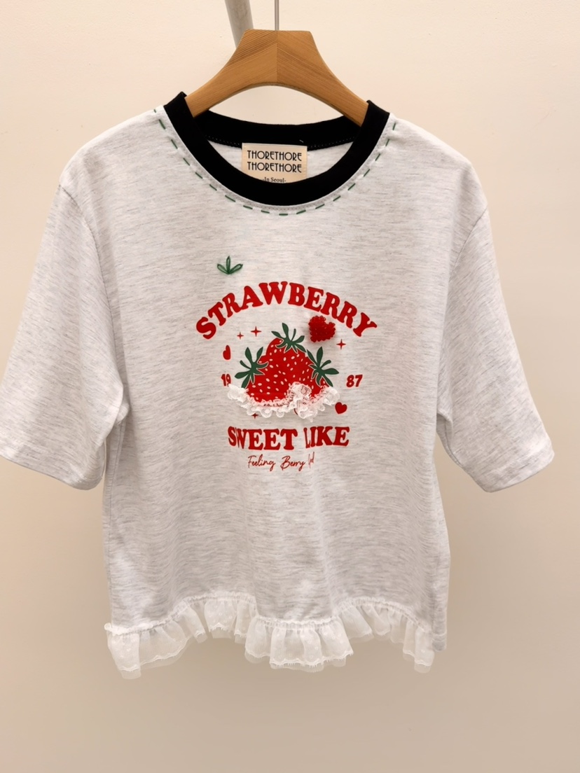 THORE韓國代購女裝新款熱賣人氣休閑職業推薦時尚26春夏T恤THORET恤圖色2