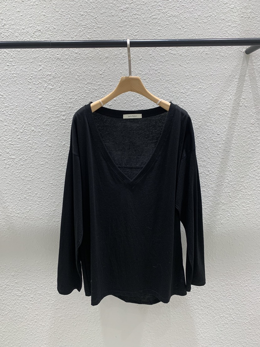 LUCY SALON韓國東大門代購女裝新品26春夏人氣長袖T恤V領LUCY SALON長袖T恤圖色3