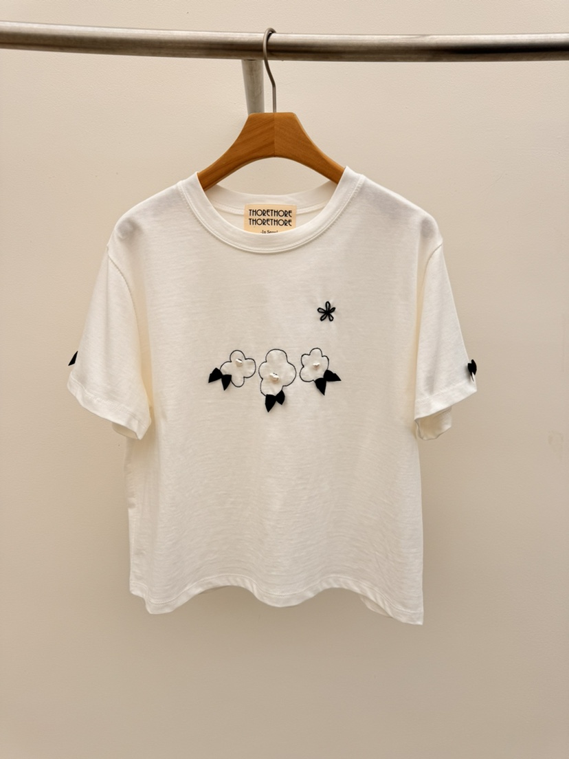 THORE韓國東大門代購女裝新品人氣時尚熱賣26春夏休閑T恤THORET恤圖色1