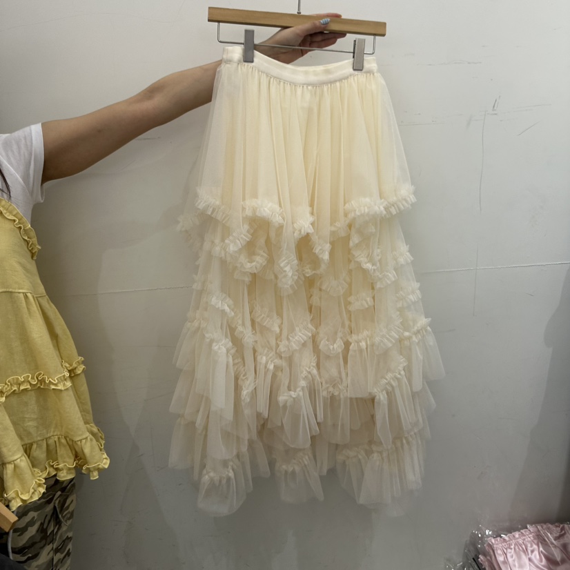 REPELLER韓國直郵女士新品26春夏職業人氣休閑長裙荷葉邊REPELLER長裙