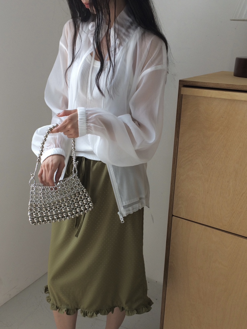 ANOU韓國東大門直郵女士新款職業26春夏人氣休閑夾克透明ANOU夾克